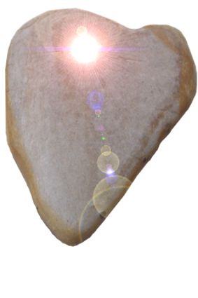 la conciencia alojada en una piedra con forma de corazón ayuda a establecerse en nuevas residencias a seres de conciencia cuando cambian de dimensión.